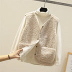 Kate Chaleco Sherpa para Mujer – Gilet sin Mangas Cálido y Casual Chic