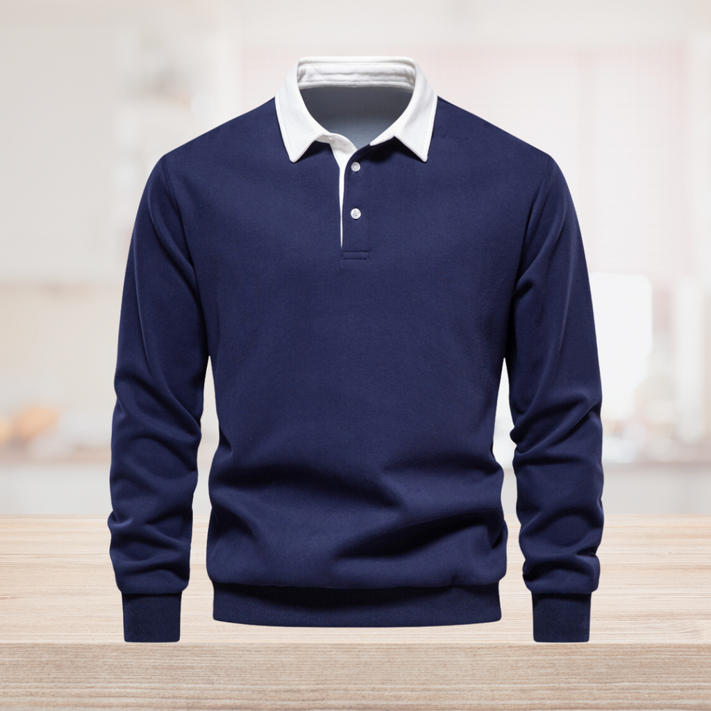 Hugo Jersey Polo para Hombre – Suéter Elegante de Manga Larga Transpirable