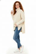 Gracie Jersey Oversize para Mujer – Suéter de Cuello Alto Suave y Elegante