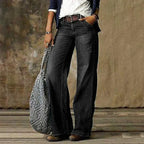 Emie Jeans de Tiro Bajo para Mujer – Vaqueros Vintage Stretch Elegantes