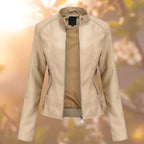 Sasha Chaqueta de Cuero para Mujer – Cazadora Slim Fit Elegante Chic