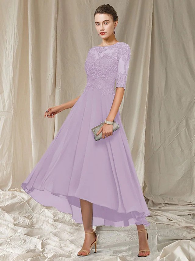 Havana Vestido Largo de Encaje para Mujer – Vestido Elegante para Bodas y Fiesta