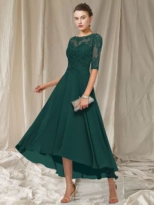 Havana Vestido Largo de Encaje para Mujer – Vestido Elegante para Bodas y Fiesta