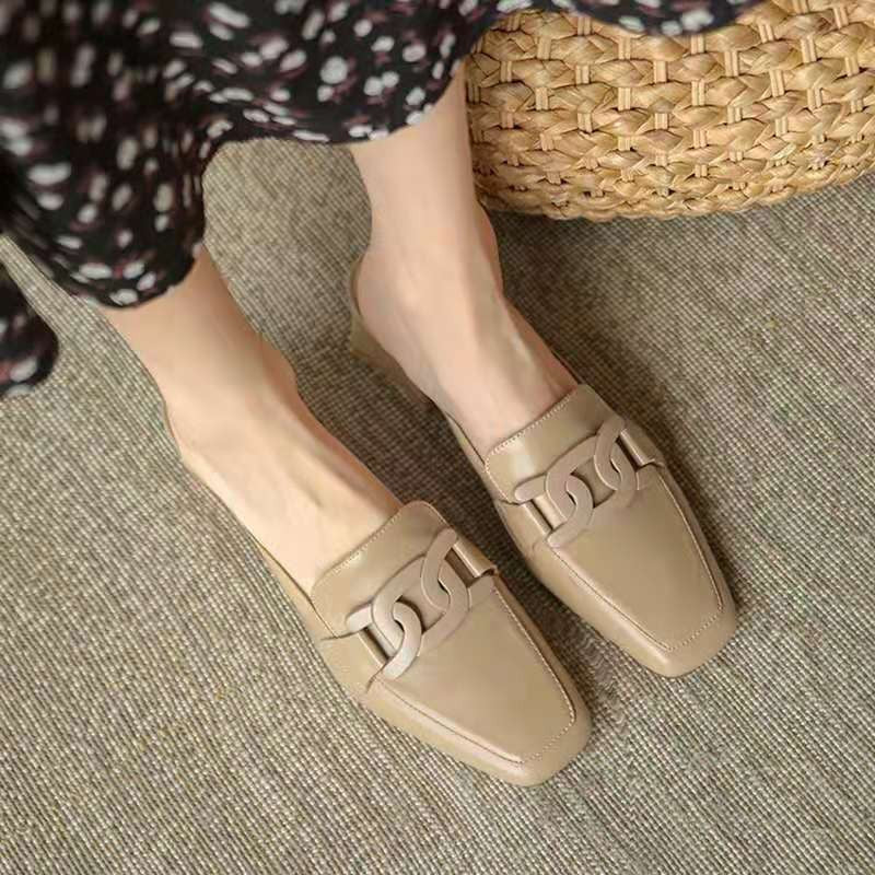 Lucienne Zapatos Mary Jane para Mujer – Mocasines de Cuero con Tacón Chunky Elegante
