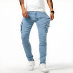 Francois Pantalón Cargo Vaquero para Hombre – Jeans Elásticos Casual Chic