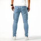 Francois Pantalón Cargo Vaquero para Hombre – Jeans Elásticos Casual Chic