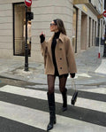 Amelia Abrigo Mujer – Abrigo Oversize de Lana Elegante y Cálido para Invierno