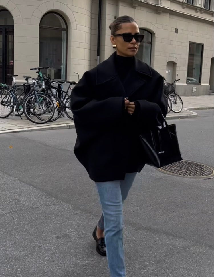 Amelia Abrigo Mujer – Abrigo Oversize de Lana Elegante y Cálido para Invierno