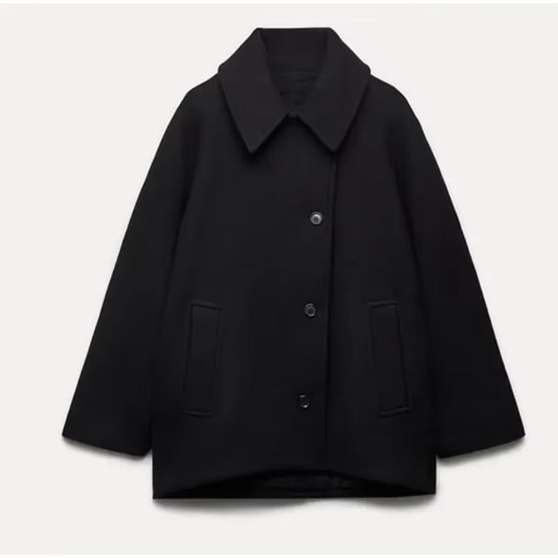Amelia Abrigo Mujer – Abrigo Oversize de Lana Elegante y Cálido para Invierno