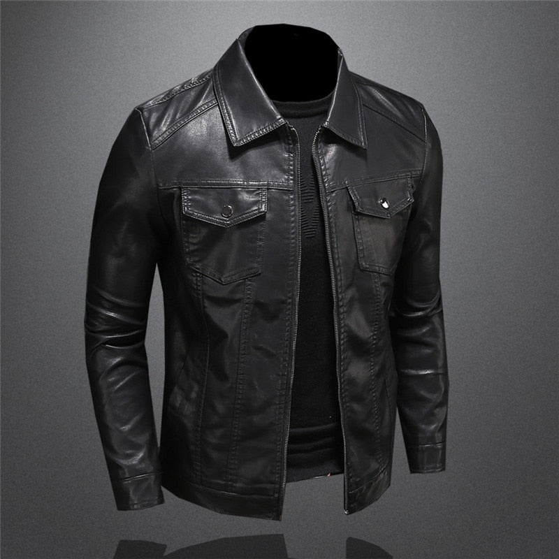Robert Chaqueta de Cuero para Hombre – Cazadora Elegante de Piel Premium