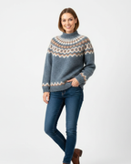 Yssa Jersey Islandés para Mujer – Suéter Mohair Nórdico Elegante Invierno