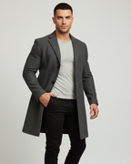 Ian Abrigo Largo de Invierno para Hombre – Abrigo Elegante Cortaviento Chic