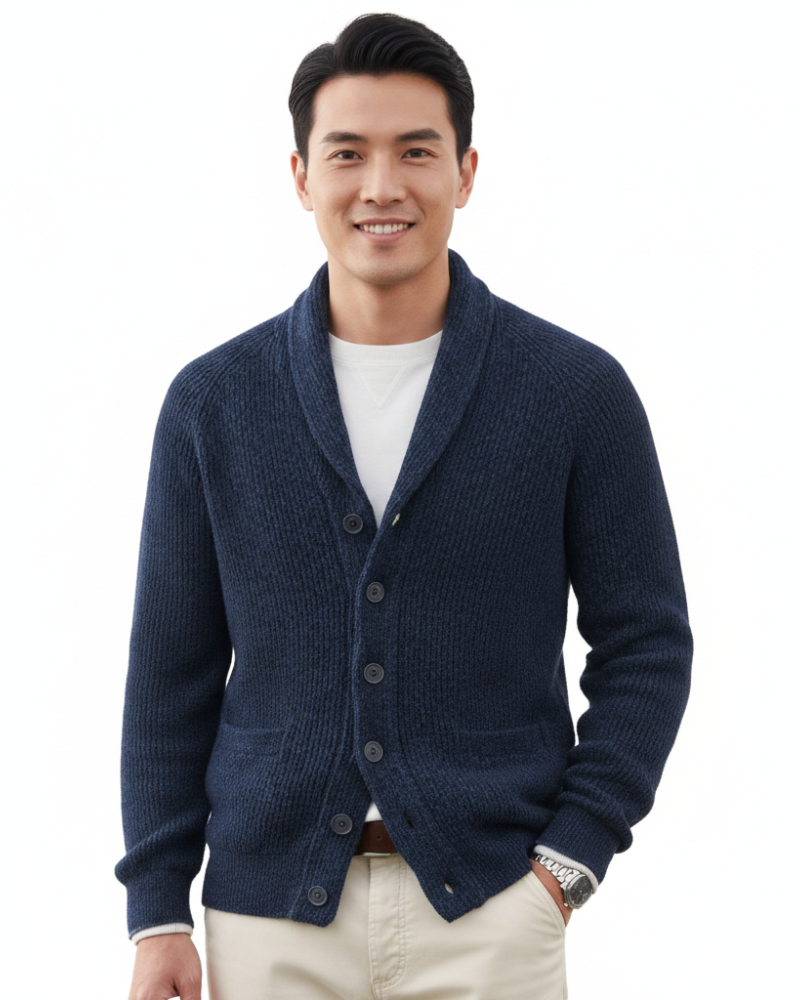 Victorino Cárdigan para Hombre – Chaqueta de Lana Vintage Elegante Chic