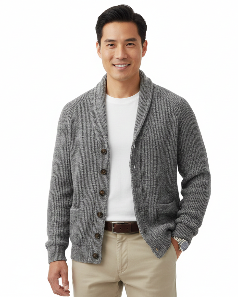 Victorino Cárdigan para Hombre – Chaqueta de Lana Vintage Elegante Chic