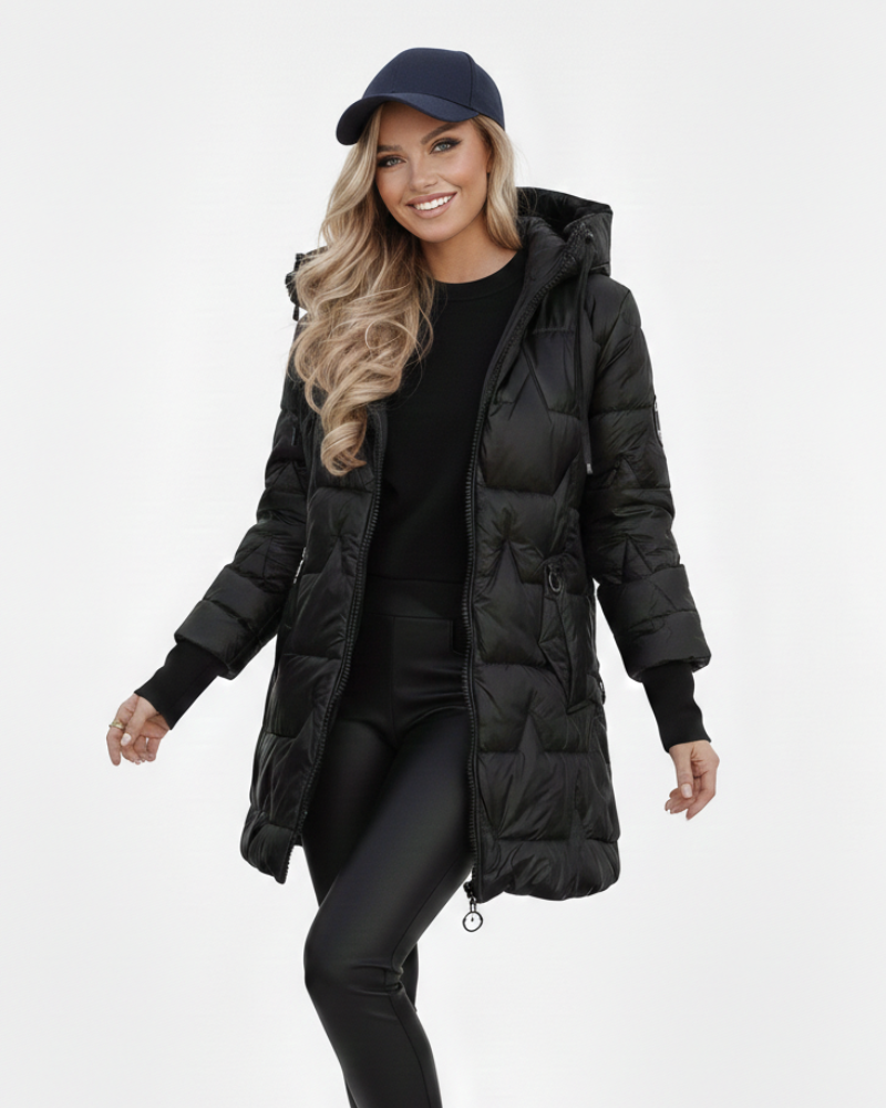 Charlie Abrigo de Invierno para Mujer – Chaqueta Elegante con Capucha Casual Chic