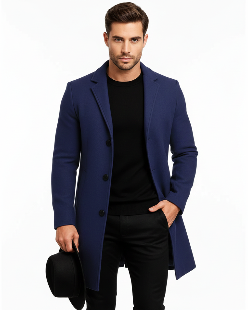 Ian Abrigo Largo de Invierno para Hombre – Abrigo Elegante Cortaviento Chic