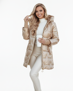 Charlie Abrigo de Invierno para Mujer – Chaqueta Elegante con Capucha Casual Chic