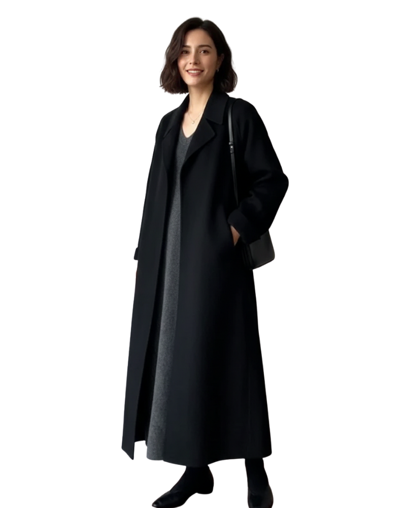 Talitha Abrigo Largo de Lana para Mujer – Abrigo Elegante Premium Invierno Chic