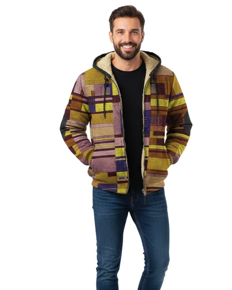 Jameson Chaleco Patchwork para Hombre – Sudadera Fleece Casual Urbana