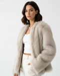 Julia Abrigo de Pelo Sintético para Mujer – Chaqueta Elegante Cálida y Moderna