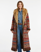 Isabella Abrigo Boho Largo para Mujer – Manteau Étnico Chic Invierno