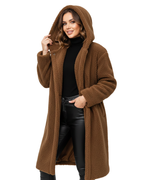 Nelia Abrigo Teddy para Mujer – Abrigo Oversize Suave Elegante Invierno Chic