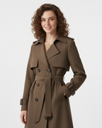 Charlie Trench Coat para Mujer – Abrigo Elegante Doble Botonadura Chic