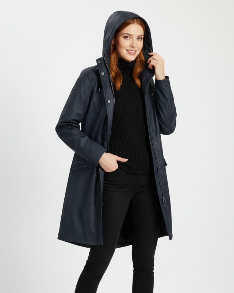 Clyde Gabardina Impermeable para Mujer – Abrigo Cortaviento Elegante Moderno