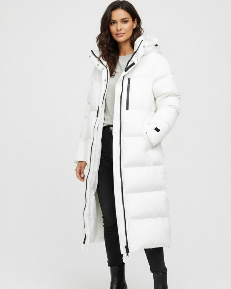 Delilah Abrigo Puffer Largo para Mujer – Chaqueta Invierno Extra Larga Chic