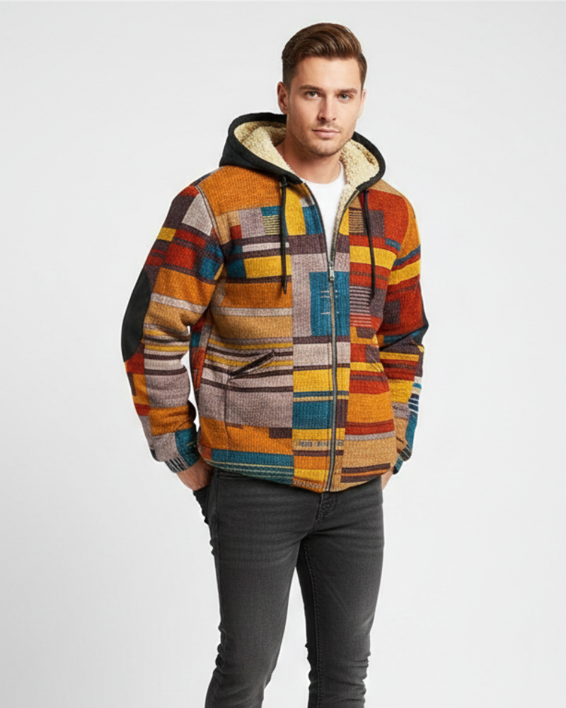 Jameson Chaleco Patchwork para Hombre – Sudadera Fleece Casual Urbana