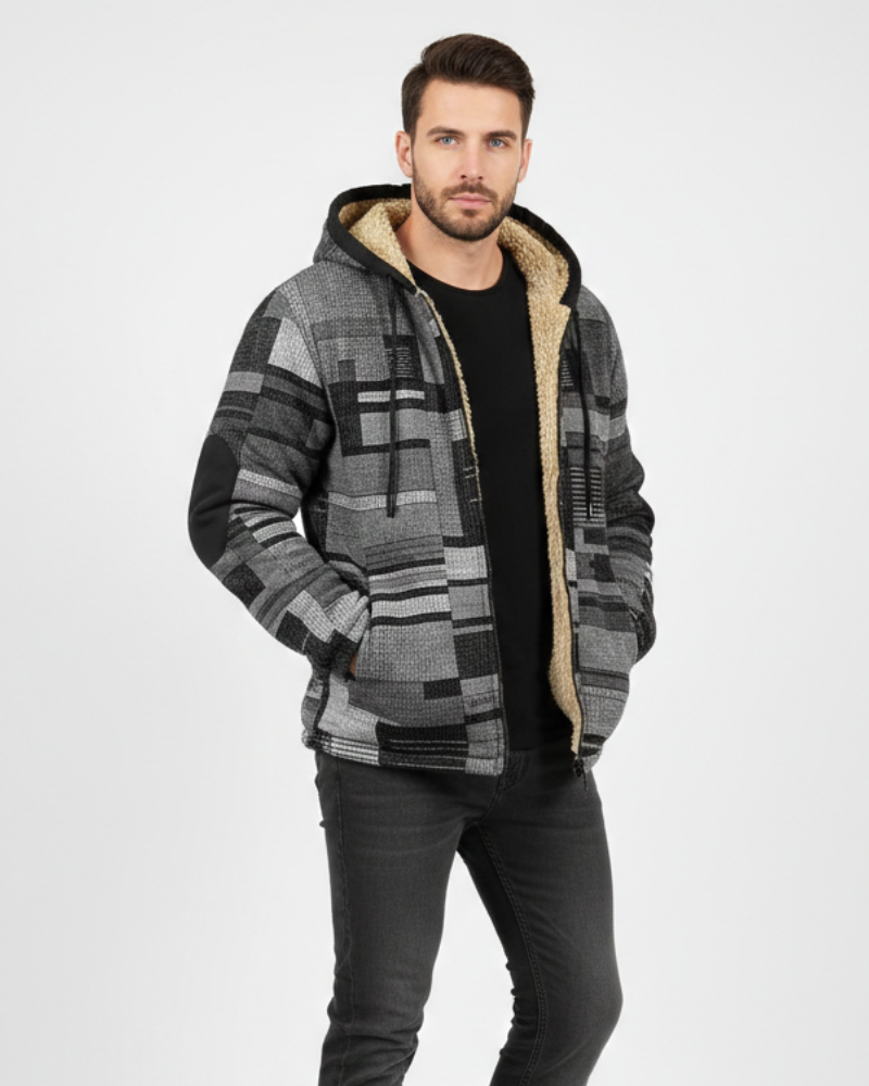 Jameson Chaleco Patchwork para Hombre – Sudadera Fleece Casual Urbana