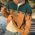 John Jersey Retro con Cremallera para Hombre – Suéter Elegante Casual Invierno