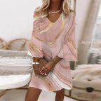 Anaïs Vestido Estampado para Mujer – Vestido Elegante Casual Chic Moderno