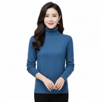Léa Jersey de Cachemir para Mujer – Suéter de Cuello Alto Elegante Chic