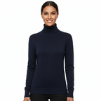 Léa Jersey de Cachemir para Mujer – Suéter de Cuello Alto Elegante Chic