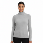 Léa Jersey de Cachemir para Mujer – Suéter de Cuello Alto Elegante Chic