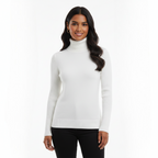Léa Jersey de Cachemir para Mujer – Suéter de Cuello Alto Elegante Chic