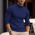 Leonardo Jersey de Cuello Alto para Hombre – Suéter Elegante de Punto Premium