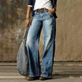 Emie Jeans de Tiro Bajo para Mujer – Vaqueros Vintage Stretch Elegantes