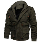 Liam Chaqueta Militar Hombre – Abrigo Impermeable con Forro Polar y Cintura Ajustable