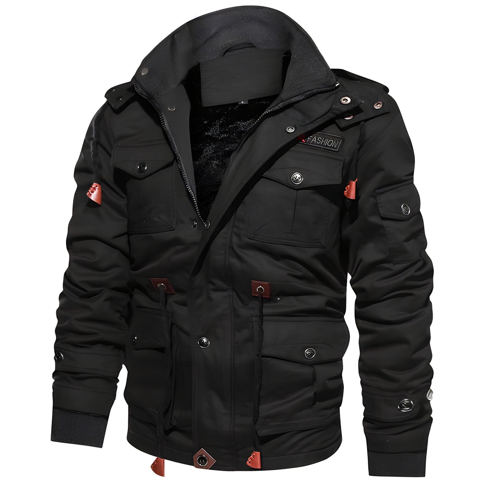 Liam Chaqueta Militar Hombre – Abrigo Impermeable con Forro Polar y Cintura Ajustable