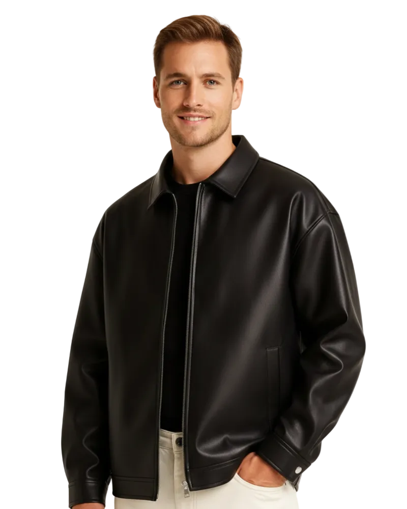 Mason Chaqueta de Cuero para Hombre – Cazadora Urbana Moderna Elegante