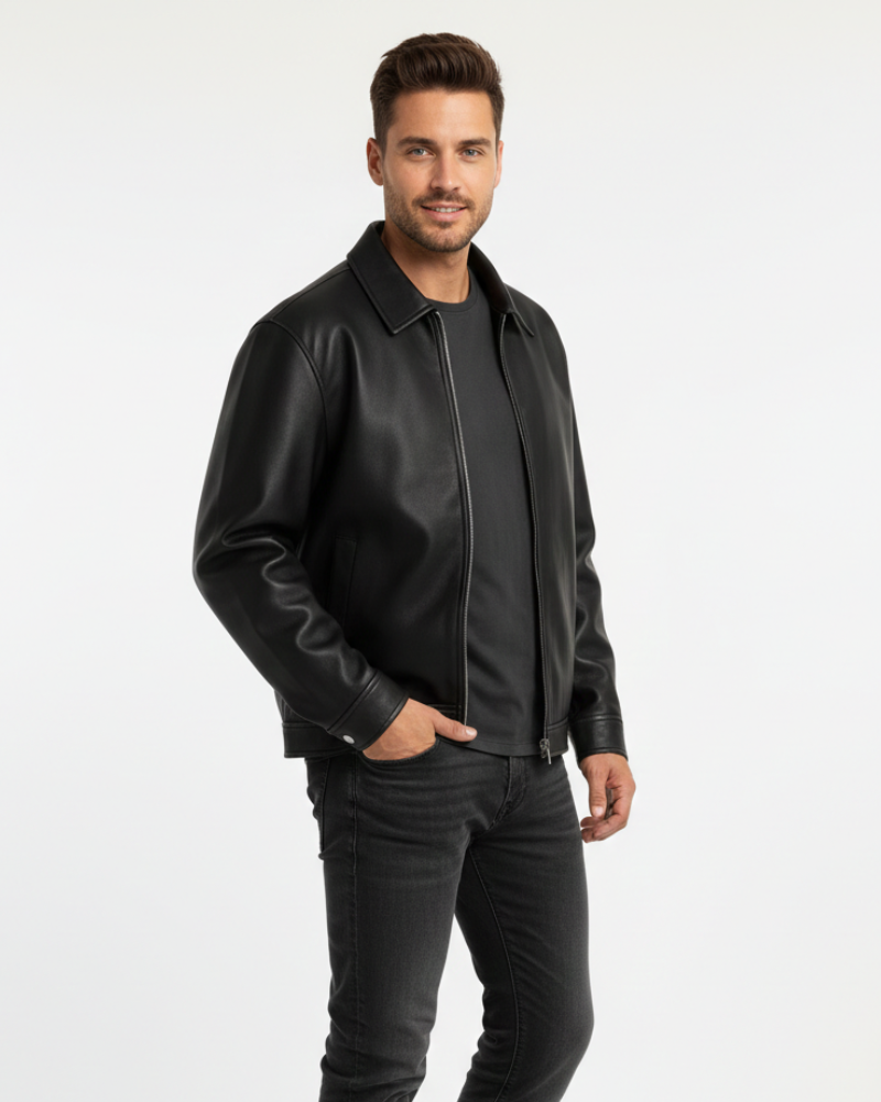 Mason Chaqueta de Cuero para Hombre – Cazadora Urbana Moderna Elegante