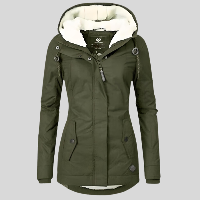 Celine Parka de Invierno para Mujer – Abrigo Largo Impermeable con Pelo