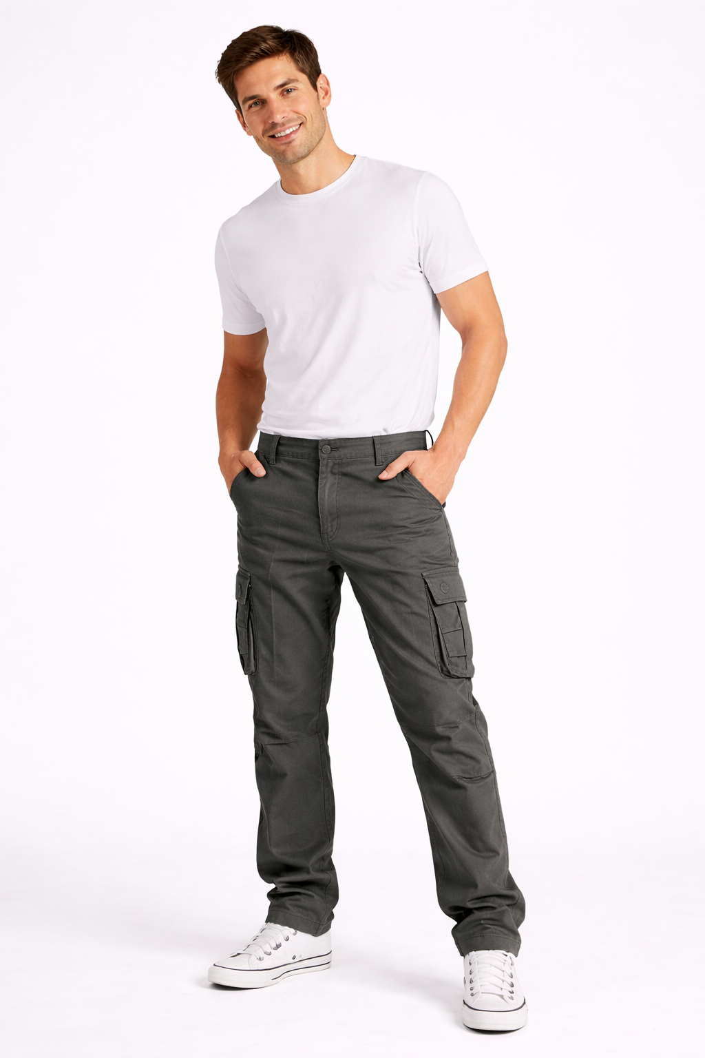 Mane Pantalón Cargo para Hombre – Pantalón Workwear Casual Utilitario