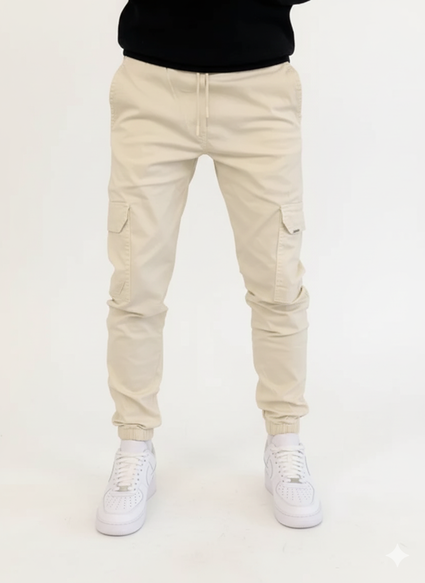 Mariano Pantalón Cargo para Hombre – Jogger Urbano Ajustado con Bolsillos