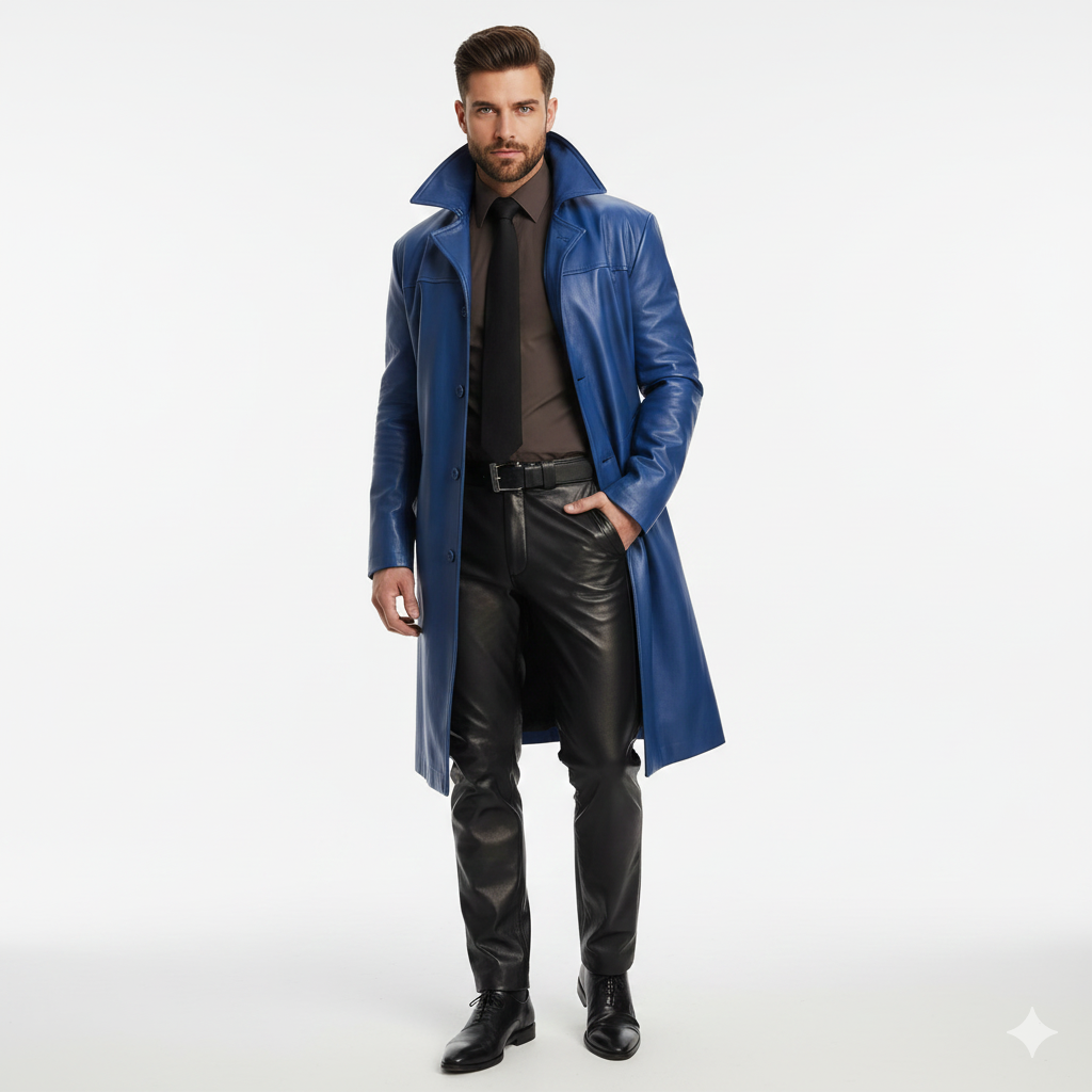 Marlo Trench Largo para Hombre – Abrigo Elegante Clásico Casual Chic Moderno
