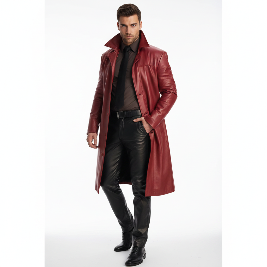 Marlo Trench Largo para Hombre – Abrigo Elegante Clásico Casual Chic