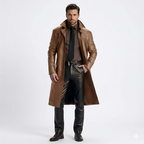 Marlo Trench Largo para Hombre – Abrigo Elegante Clásico Casual Chic Moderno