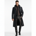 Marlo Trench Largo para Hombre – Abrigo Elegante Clásico Casual Chic